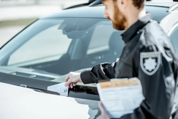 poliziotto lascia multa su auto a noleggio a lungo termine